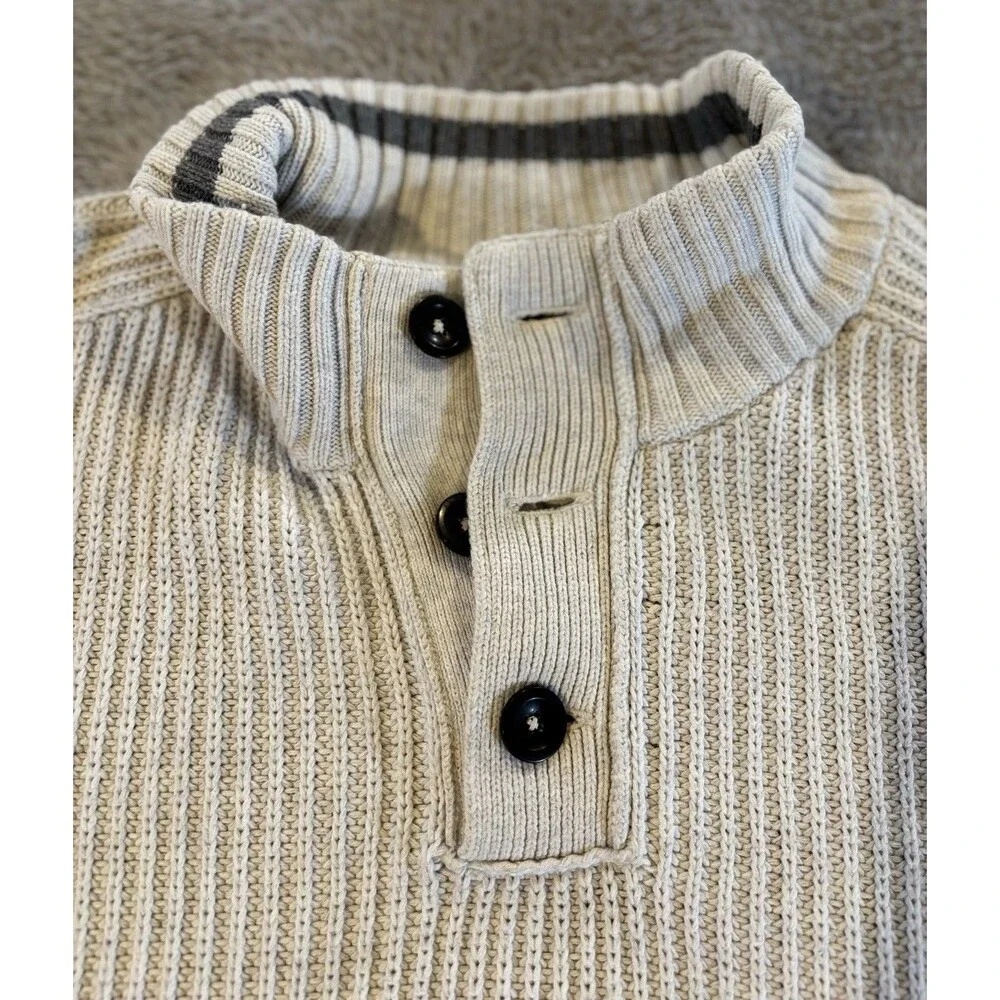 Y2K American Eagle Outfitters White Shawl Collar Knit Sweater Size L